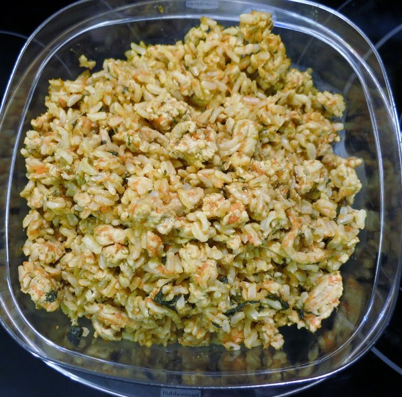 Homemade Doggy Dinner: Rice With Meat