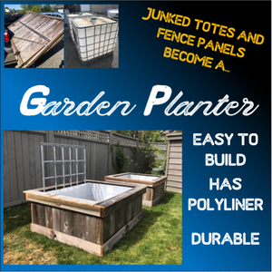 Garden Planters - From an IBC Tote and Old Fence