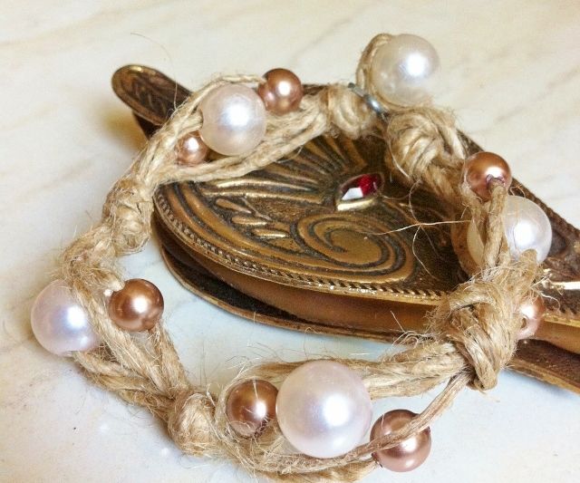 Easy Bead and Hemp Bracelet