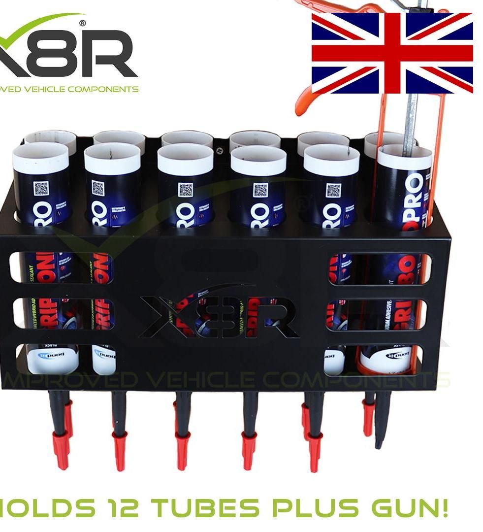 XL Bulk Caulk/Adhesive/Silicone and Gun Holder Rack Organiser