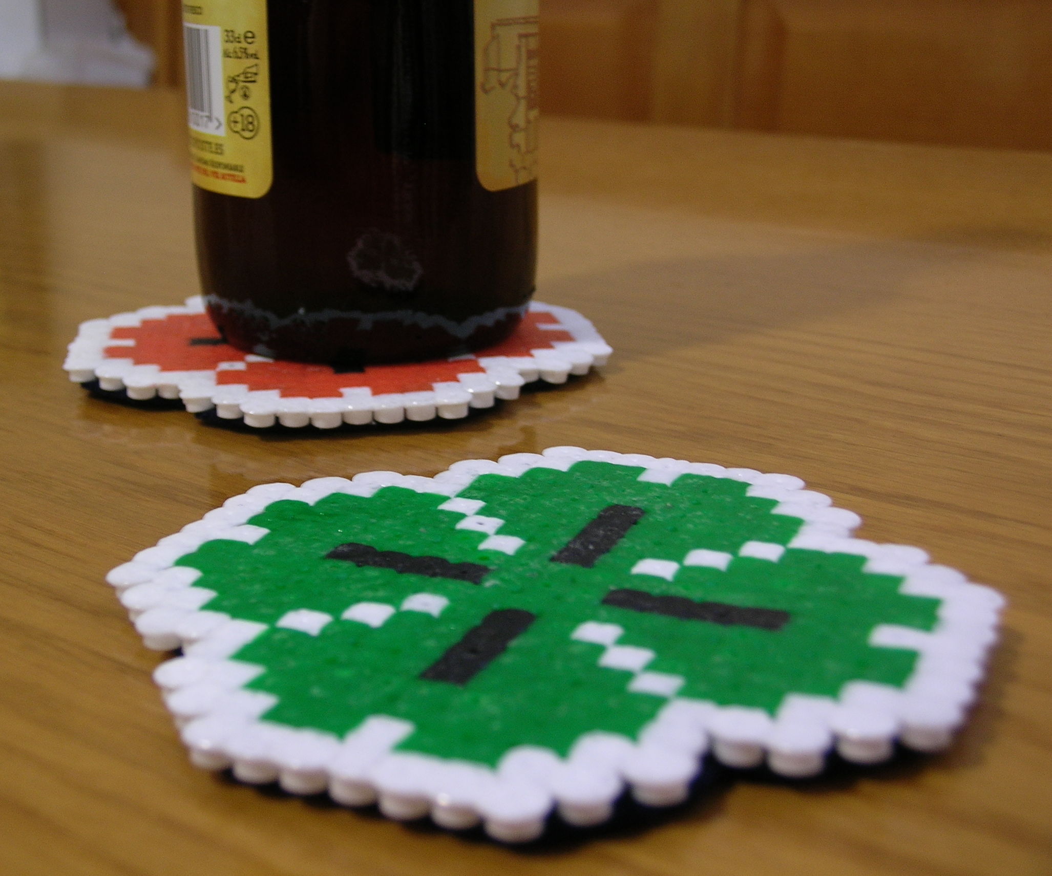St. Patrick's Pixel Art Coaster for Your Pints