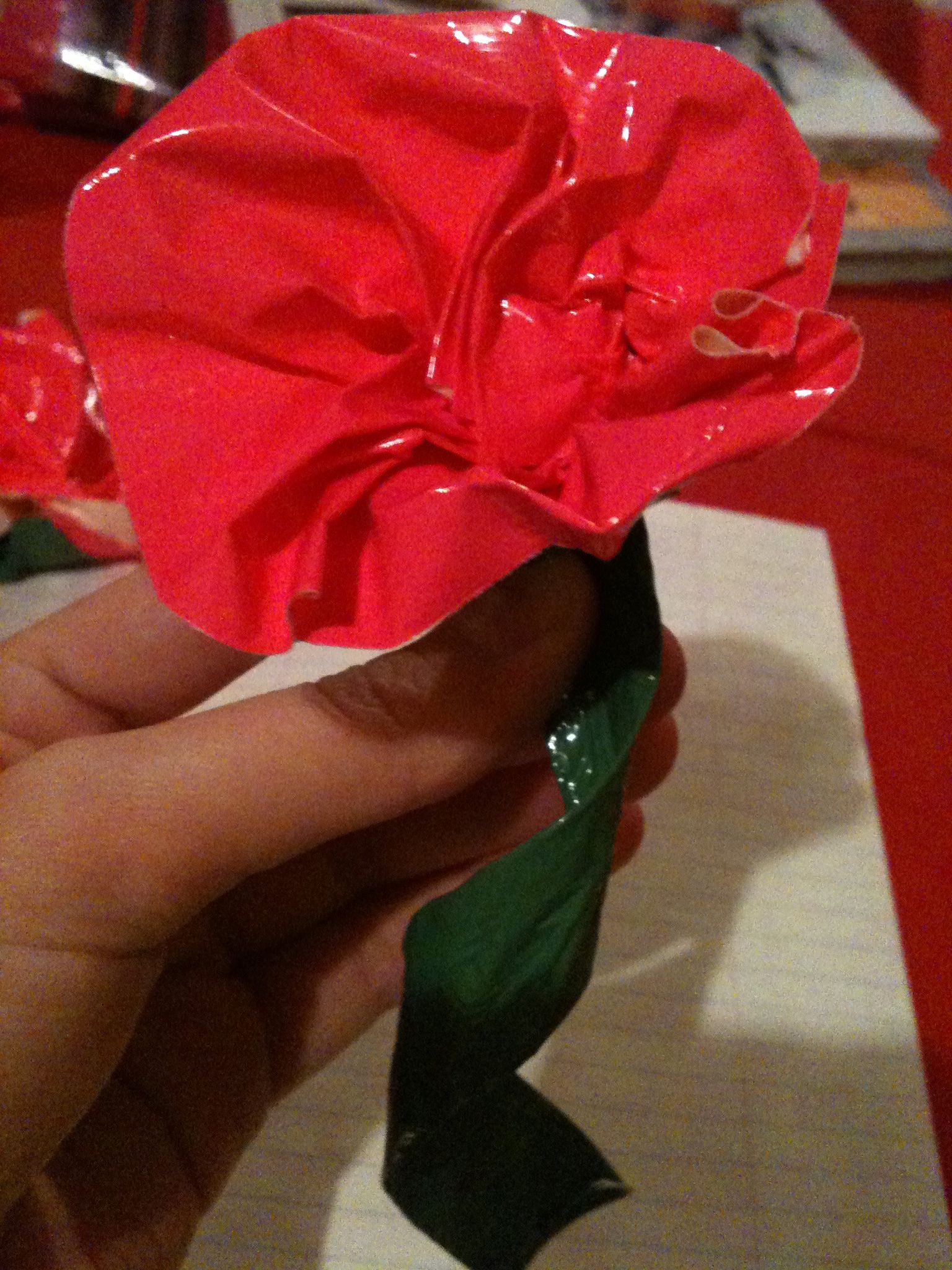 Pleated Duct Tape Flower