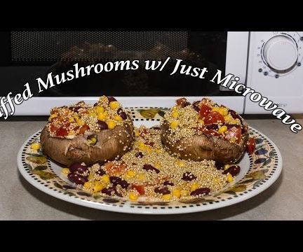 Gourmet Microwave Recipe: Stuffed Mushrooms (Vegan & High Protein)