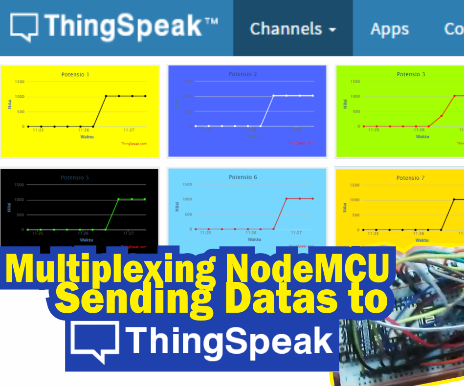 Multiplexing NodeMCU & Sending 8 Analog Values to ThingSpeak 