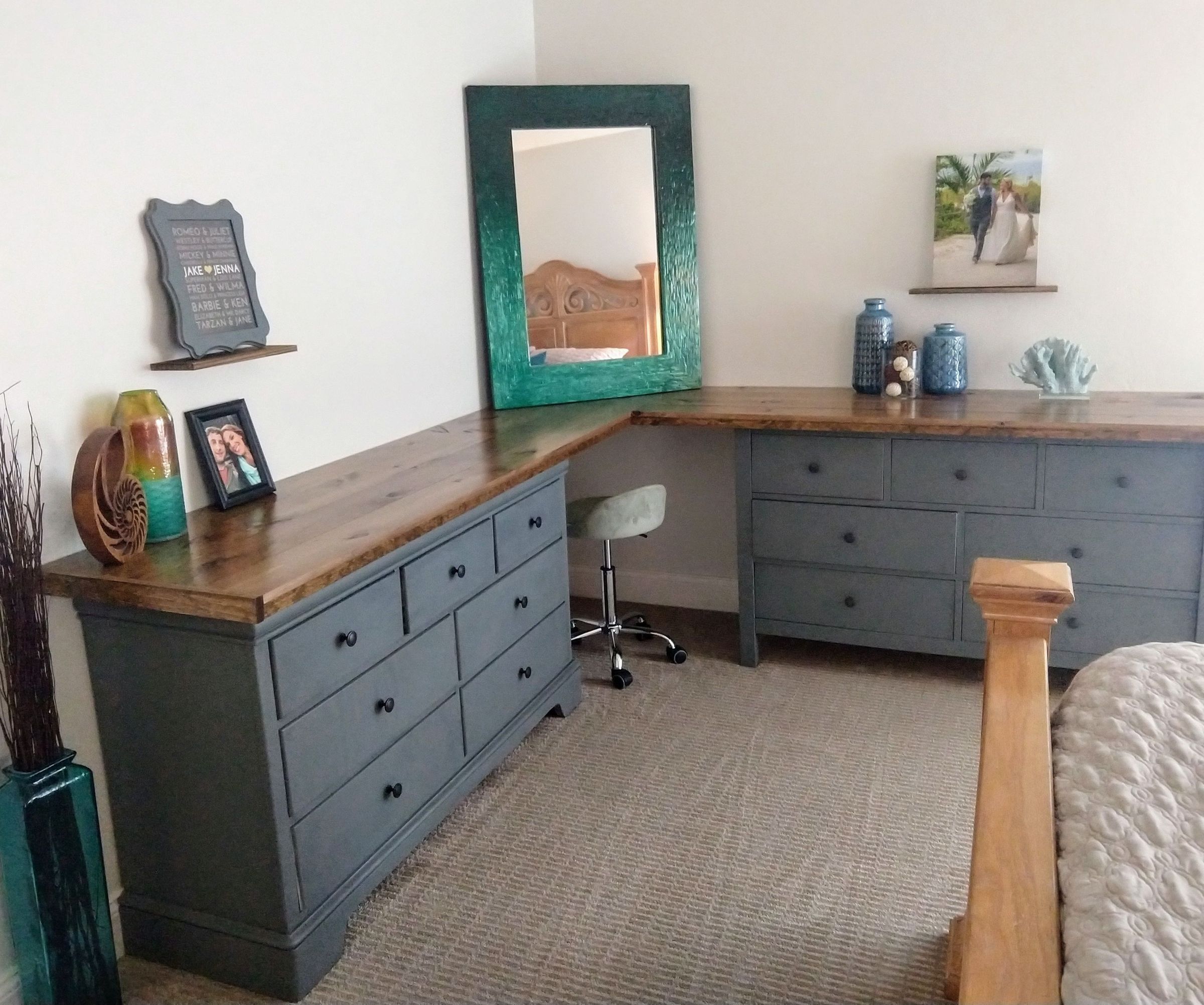 Dresser Flip to Makeup Corner Table