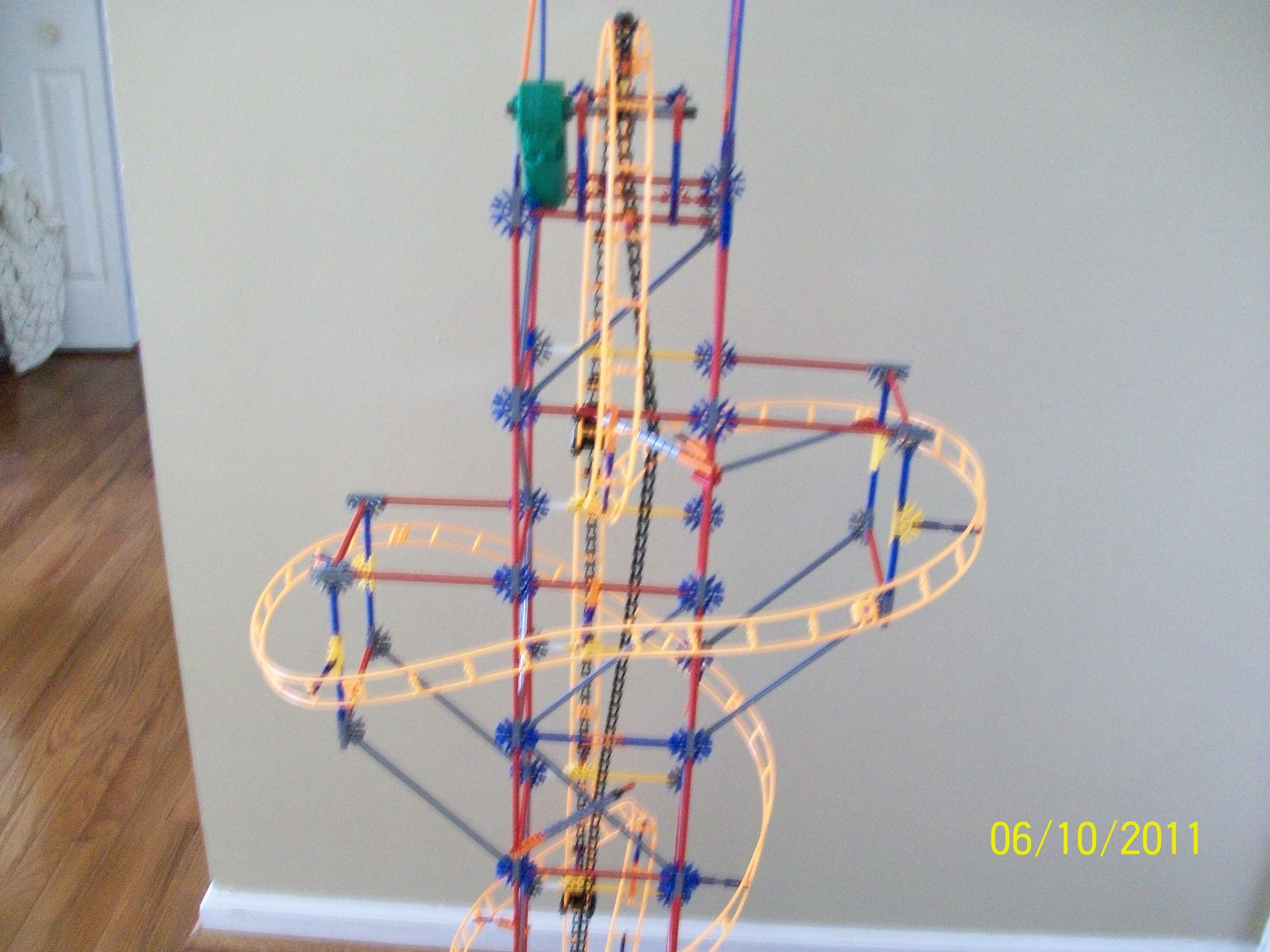3.5 Ft Tall K'Nex Roller Coaster (vertical)
