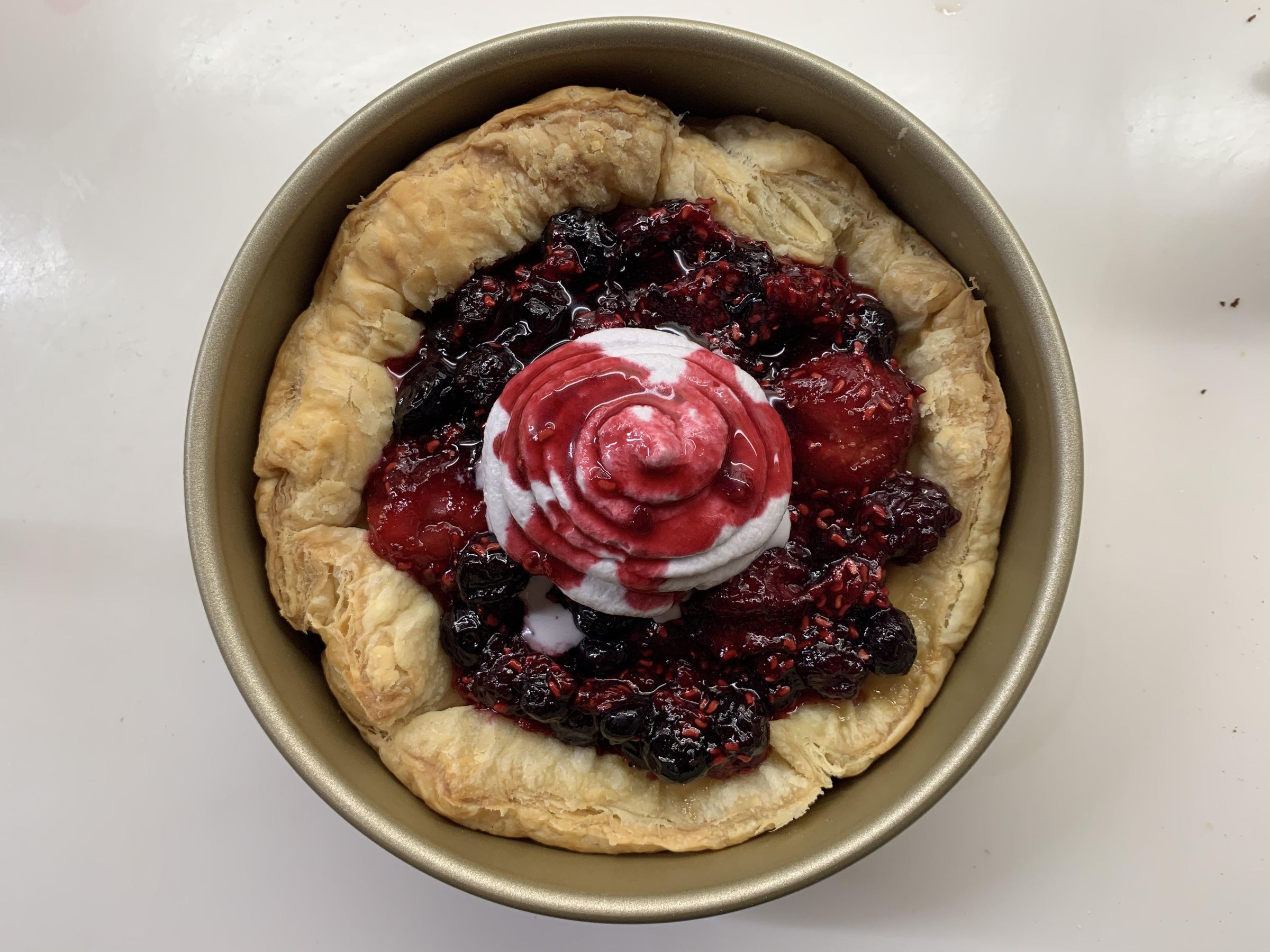 Creamy Custard Pie With a Mixed Berry Compote 4 Steps (with Pictures