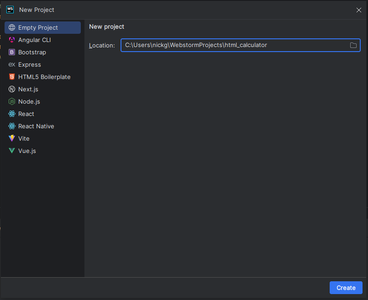 Create an Empty Project