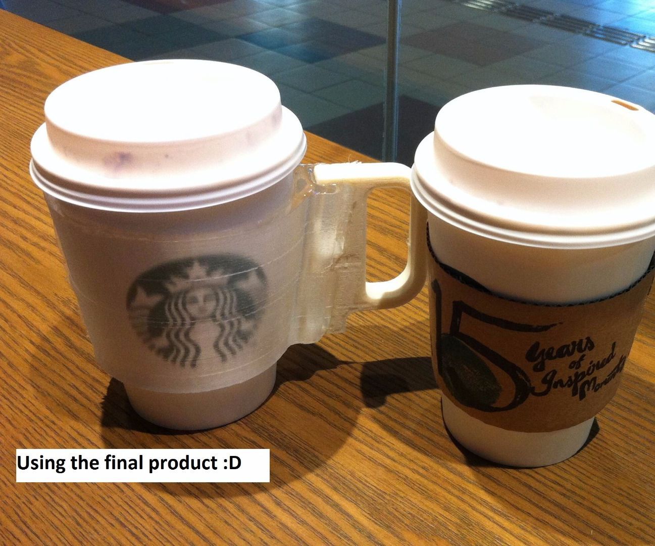 Hot Drink Holder With a Handle