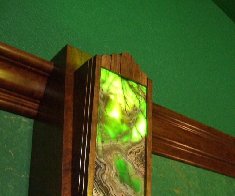 Art Deco Wood Sconce