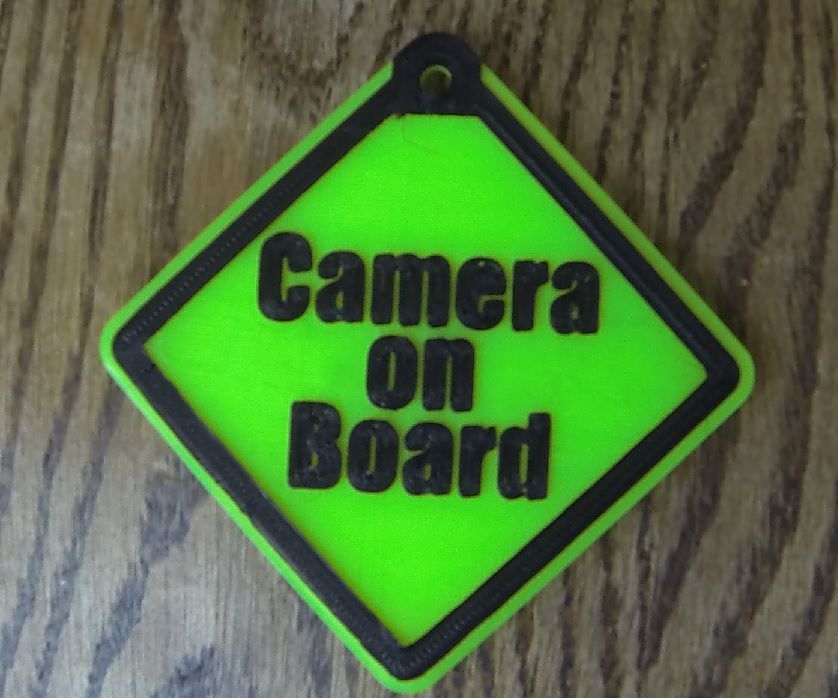 Camera on Board safety sign