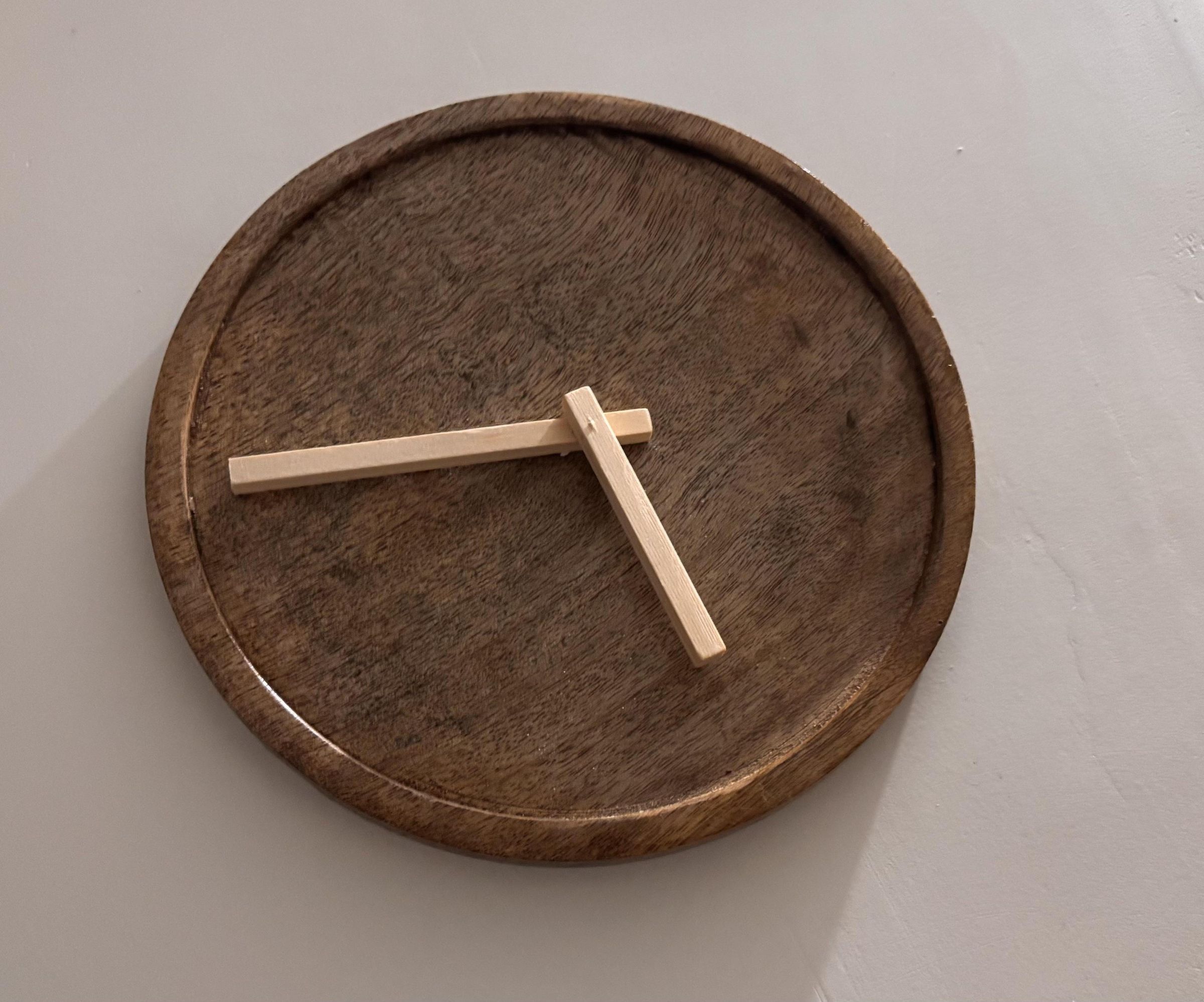 Aesthetic Pure Wood Clock