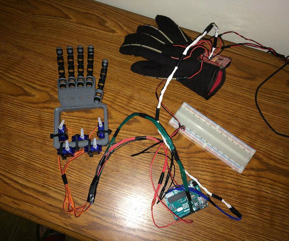 Glove Controlled Robotic Hand - Cheap and Simple Version