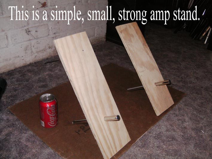 Guitar Amp Tilt Stand - "African Chair" Design - Simple, Small, Strong, Easy, Free or Real Cheap