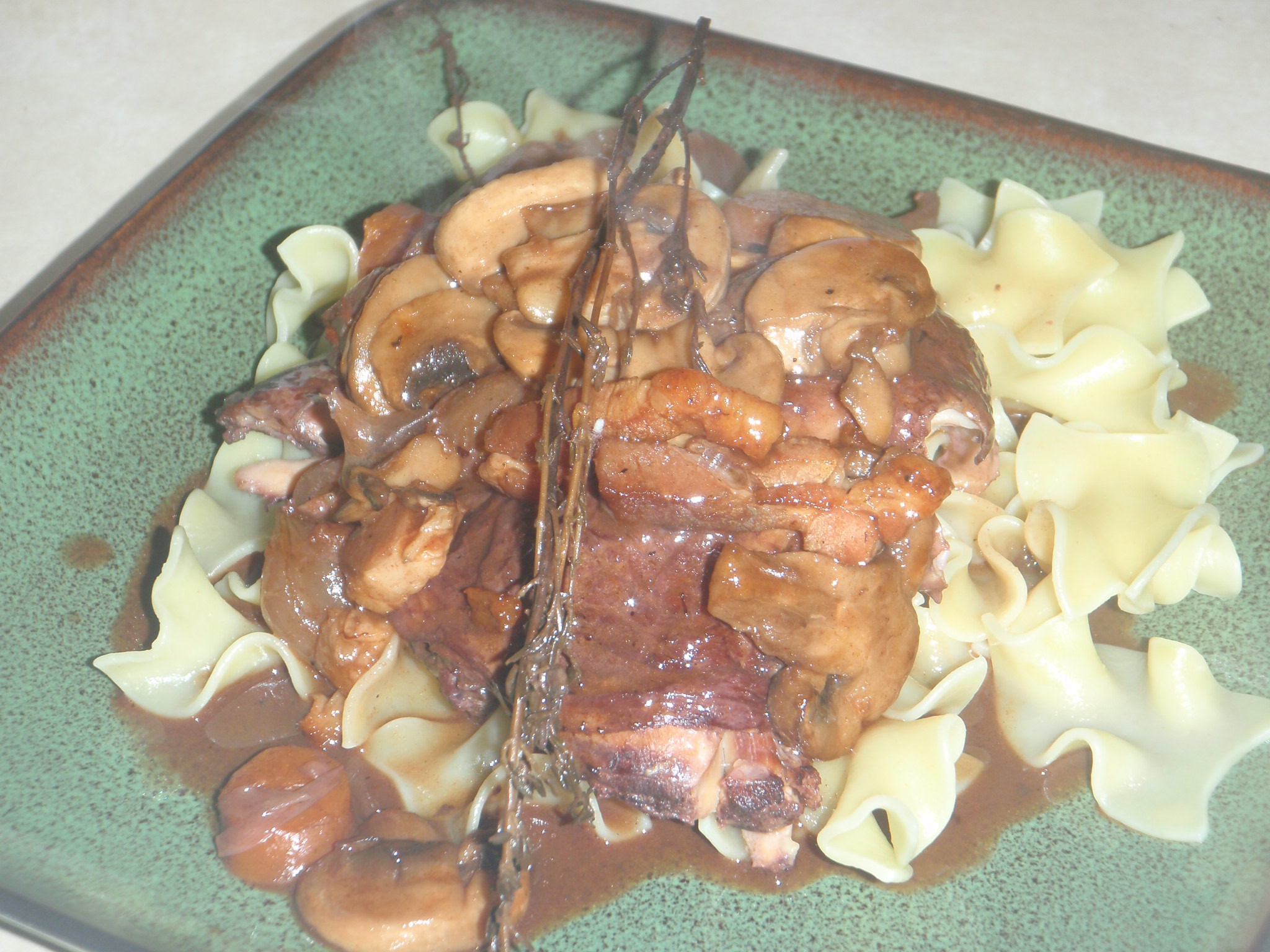 Coq Au Vin or Chicken With Wine (Slow Cooker Style)