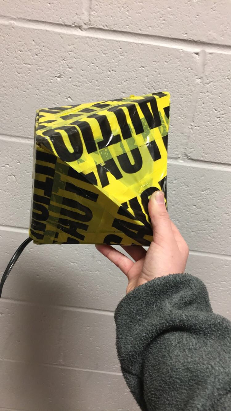 $1 Caution Tape Lamp