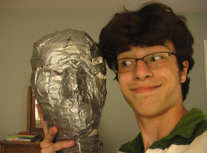 Making a Stunt Dummy Head Out of Cardboard, Duct Tape, and Newspaper (Part One)