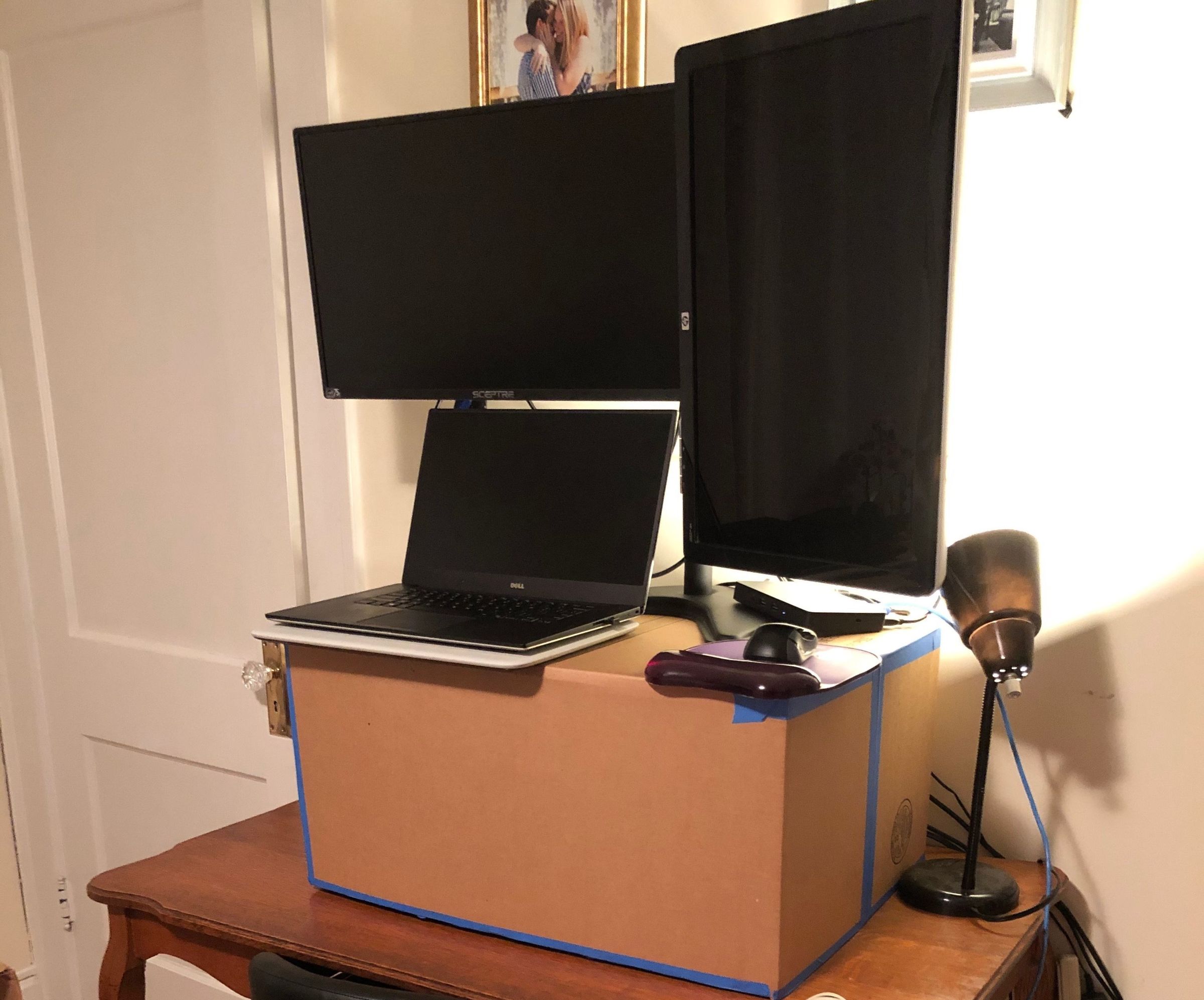 Cardboard Standing Desk Under $5