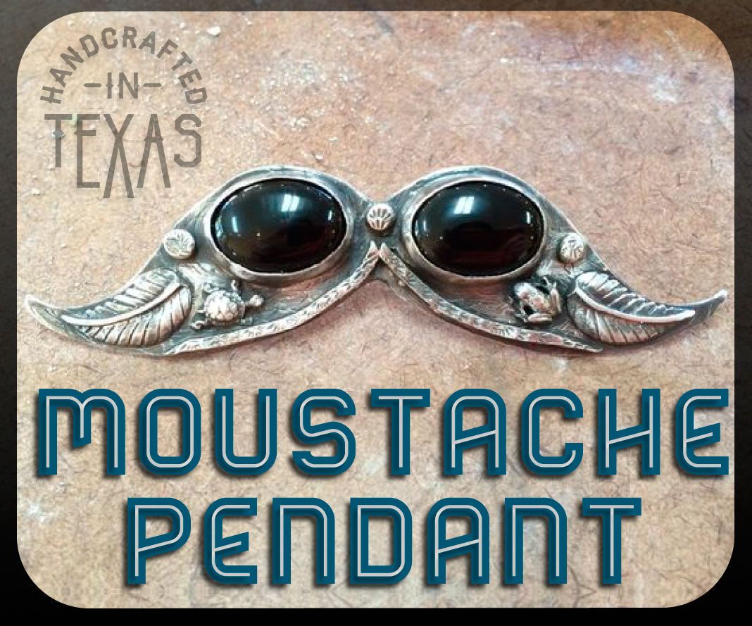 Moustache Pendant Silversmith and Setting a Stone