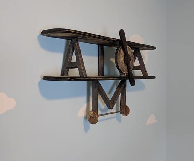 Vintage Biplane Shelf