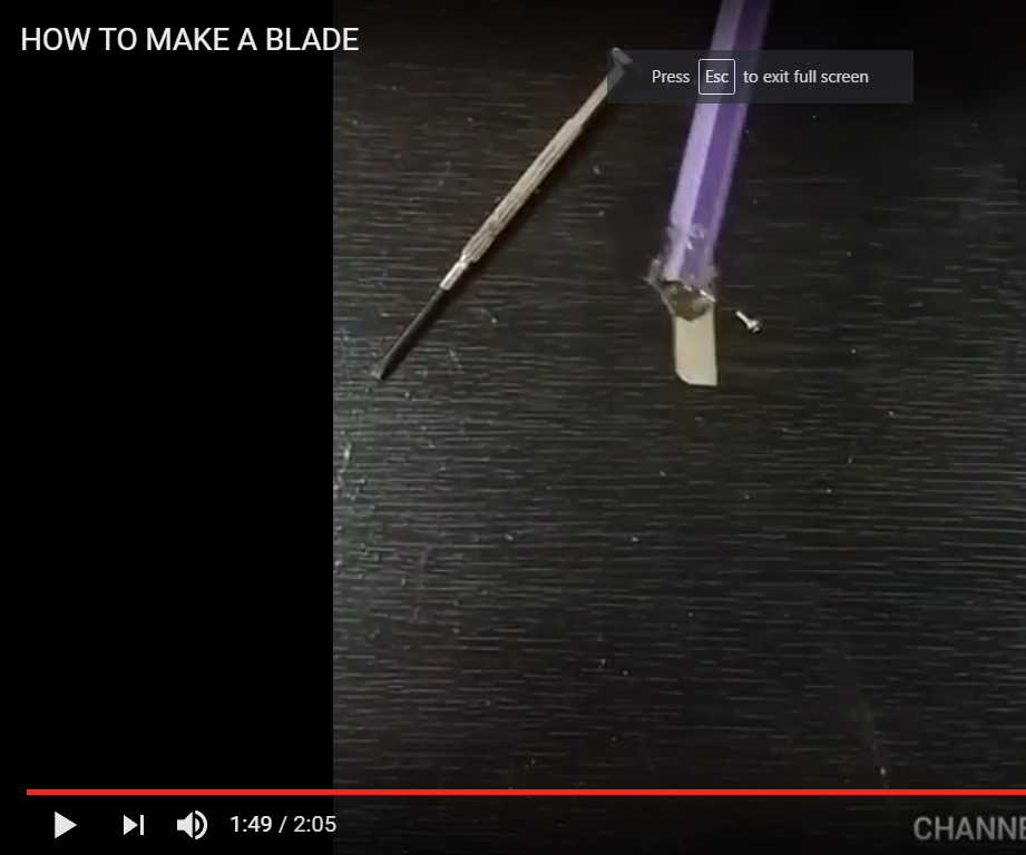 HOW TO MAKE a BLADE