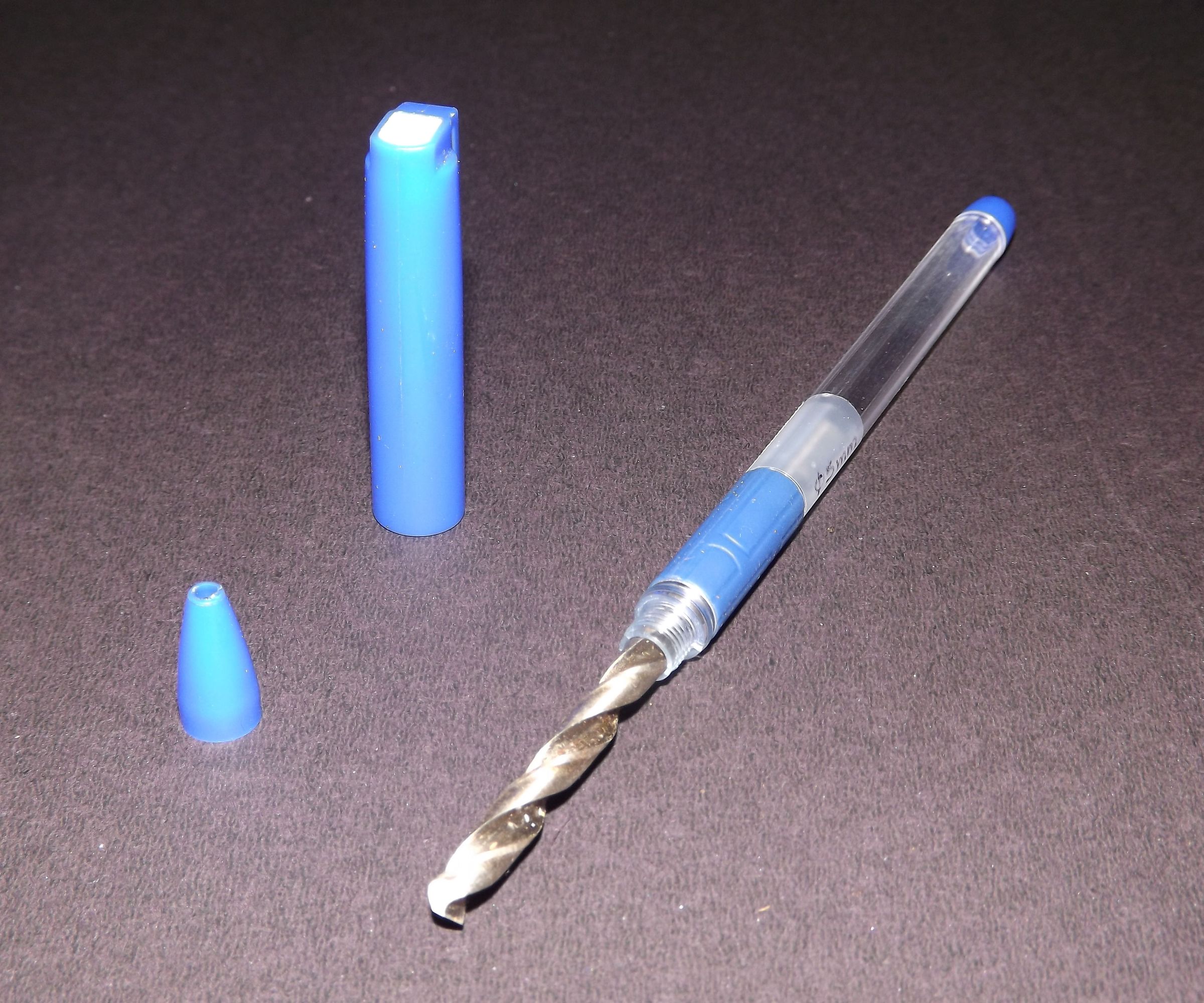 Sophisticated Drill Bit Storage Using Old Pens