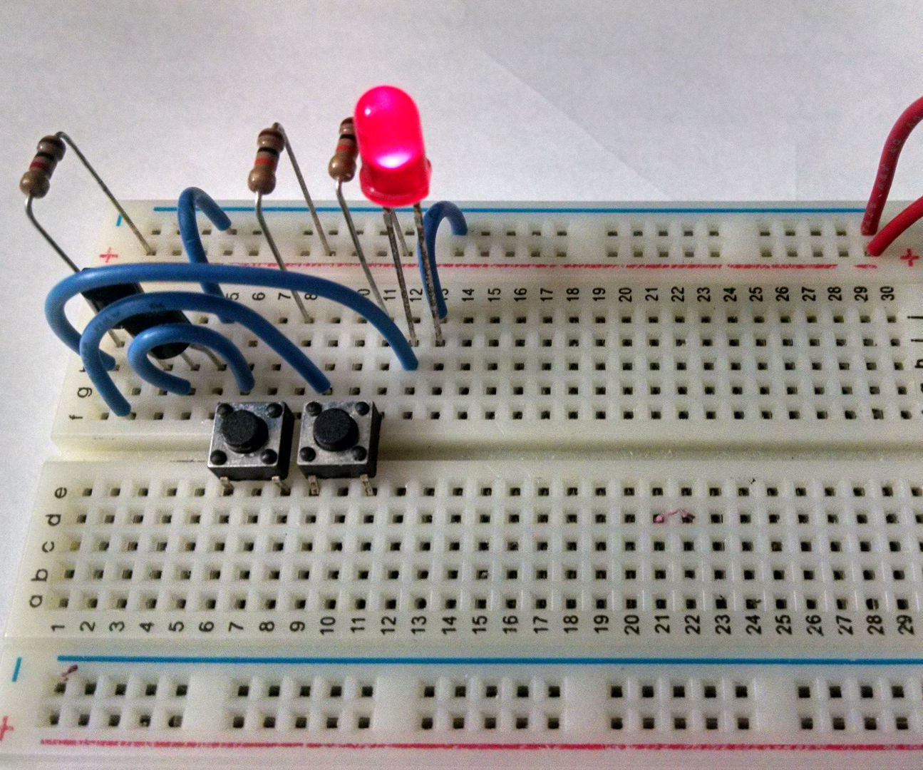 Build a NAND gate from transistors