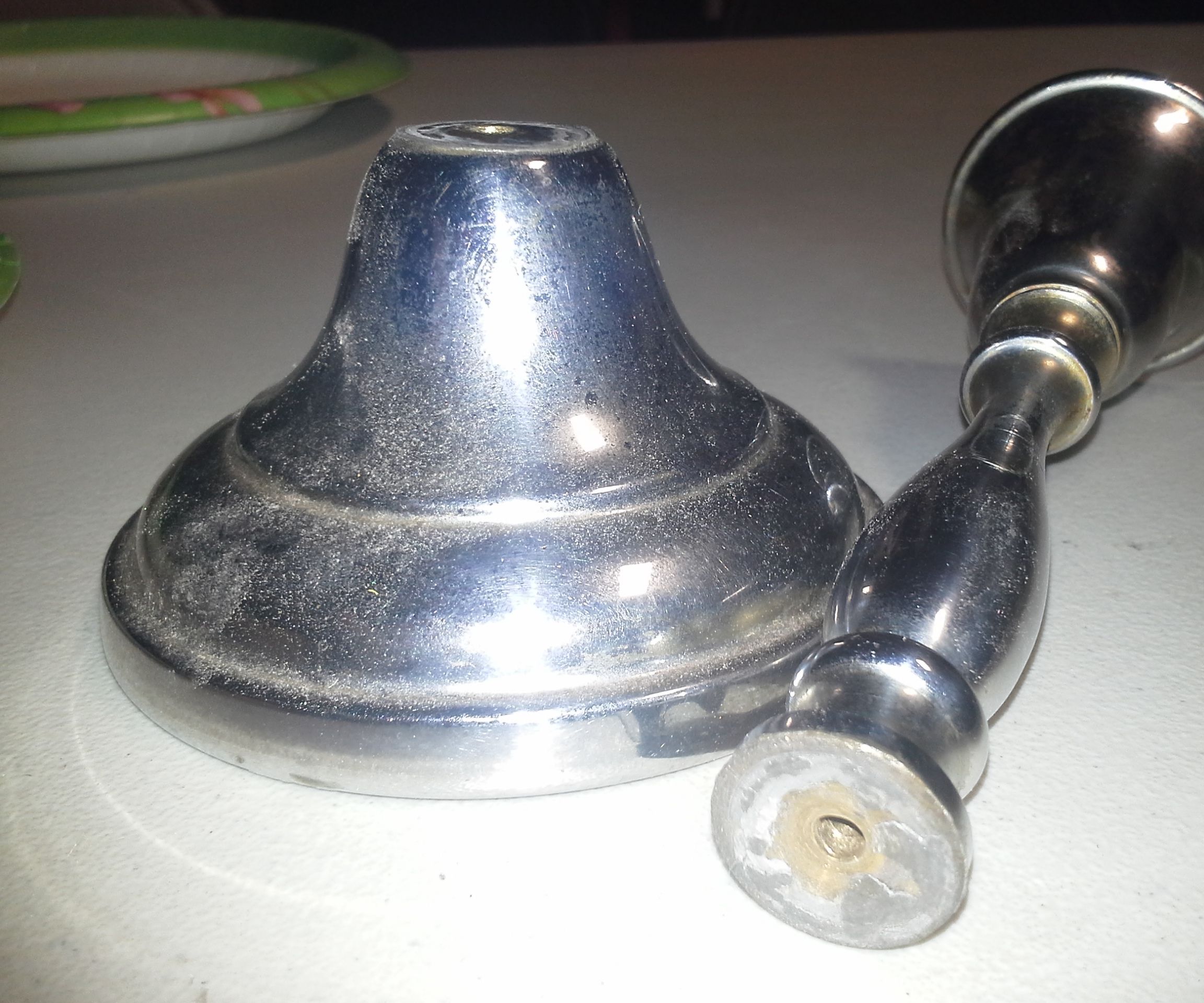 Repair a Chrome Candle Stick Holder With Sugru