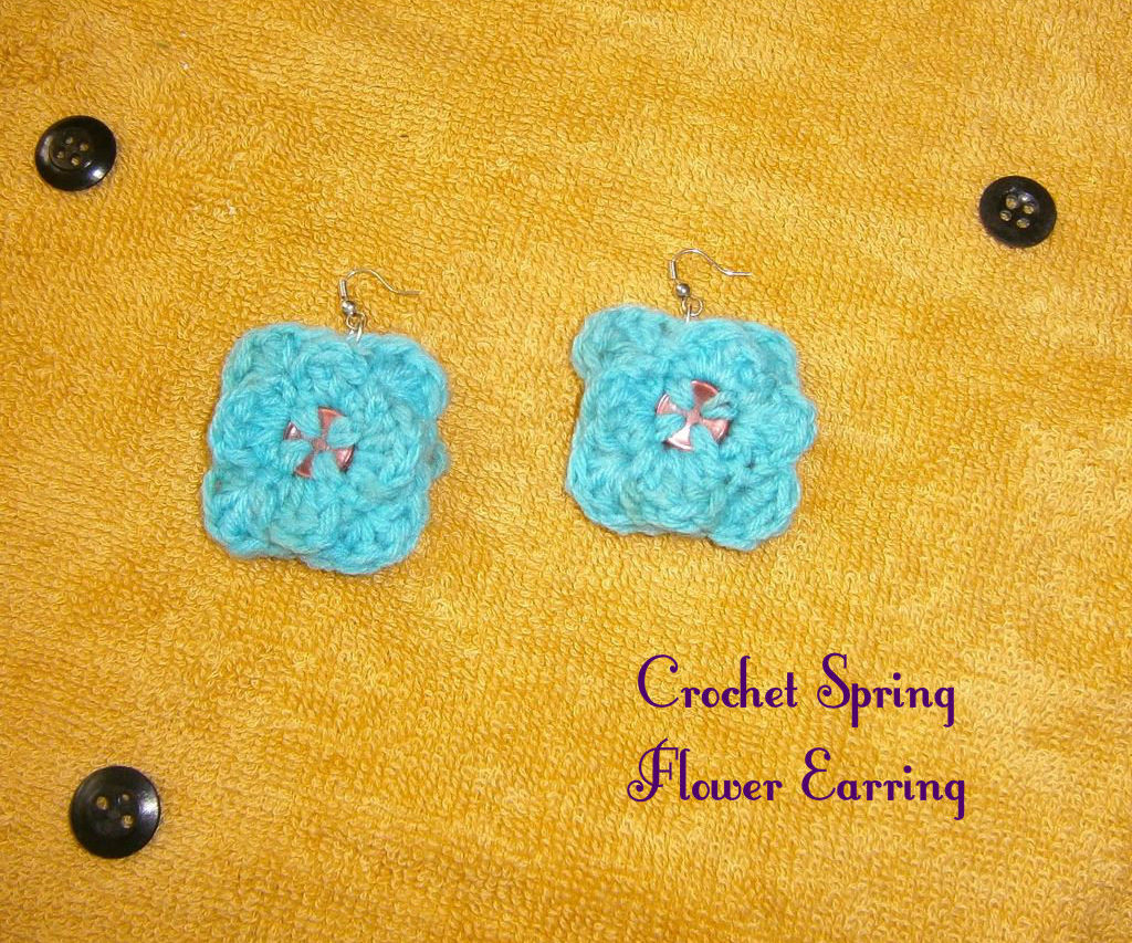 Crochet Spring Flower Earring