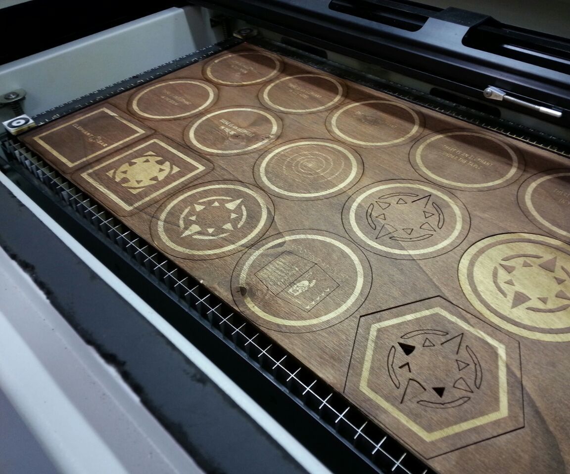Laser Cut Plywood Coasters