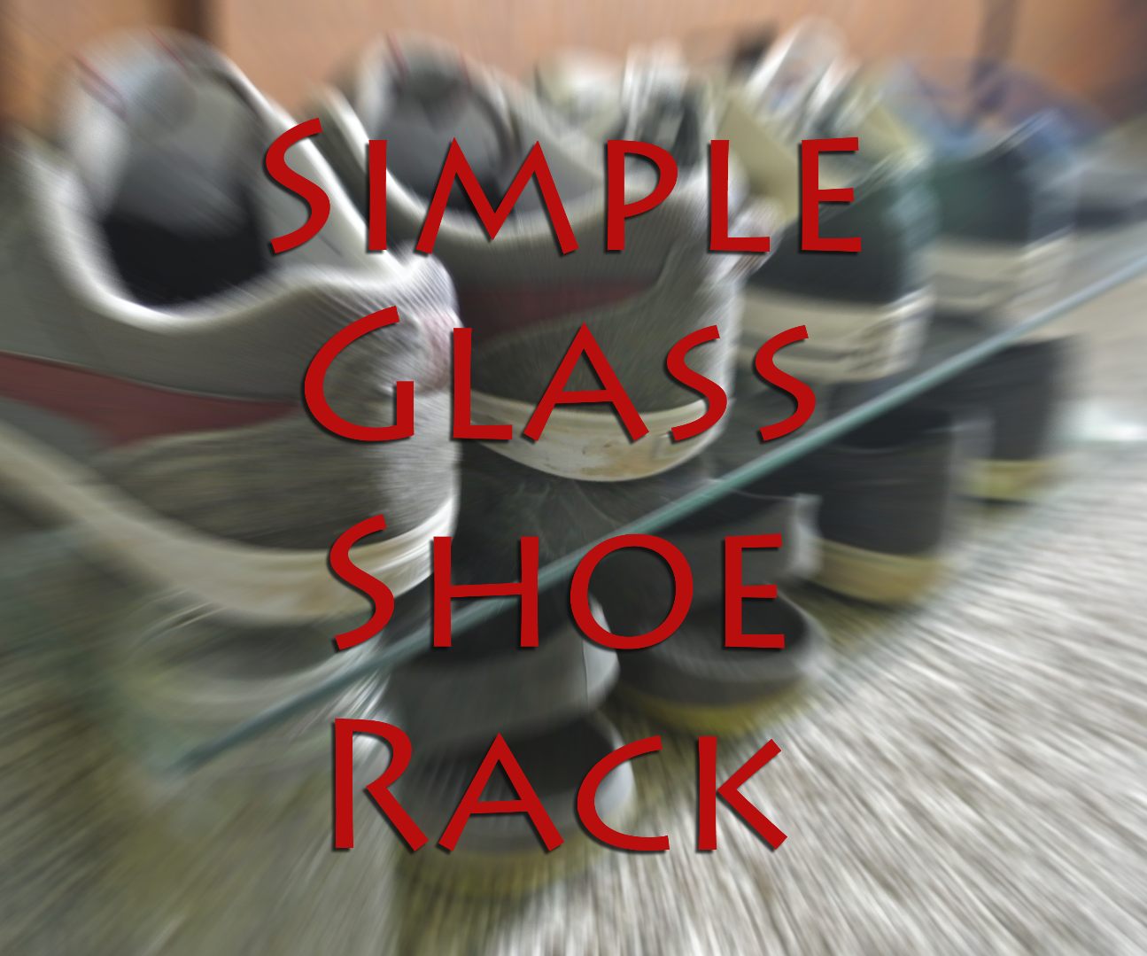 Simple Glass Shoe Rack