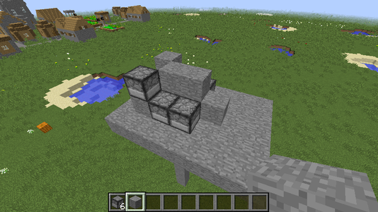 Put Blocks on Top of the Dispensers Like This