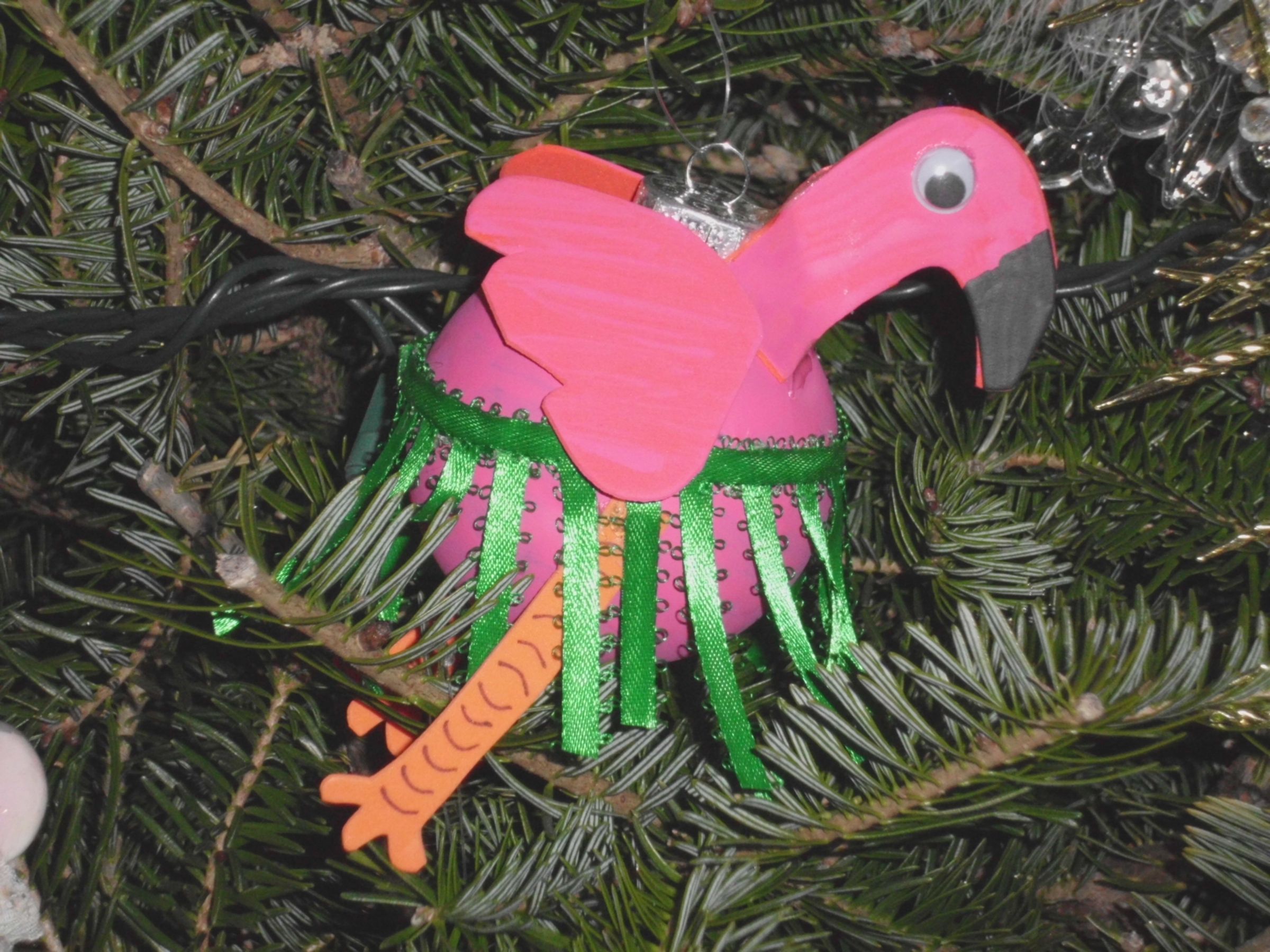 Flamingo Christmas Ornament