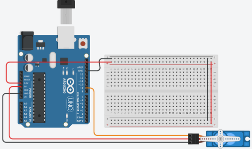 Arduino, Servo Motor and Distance Sensor