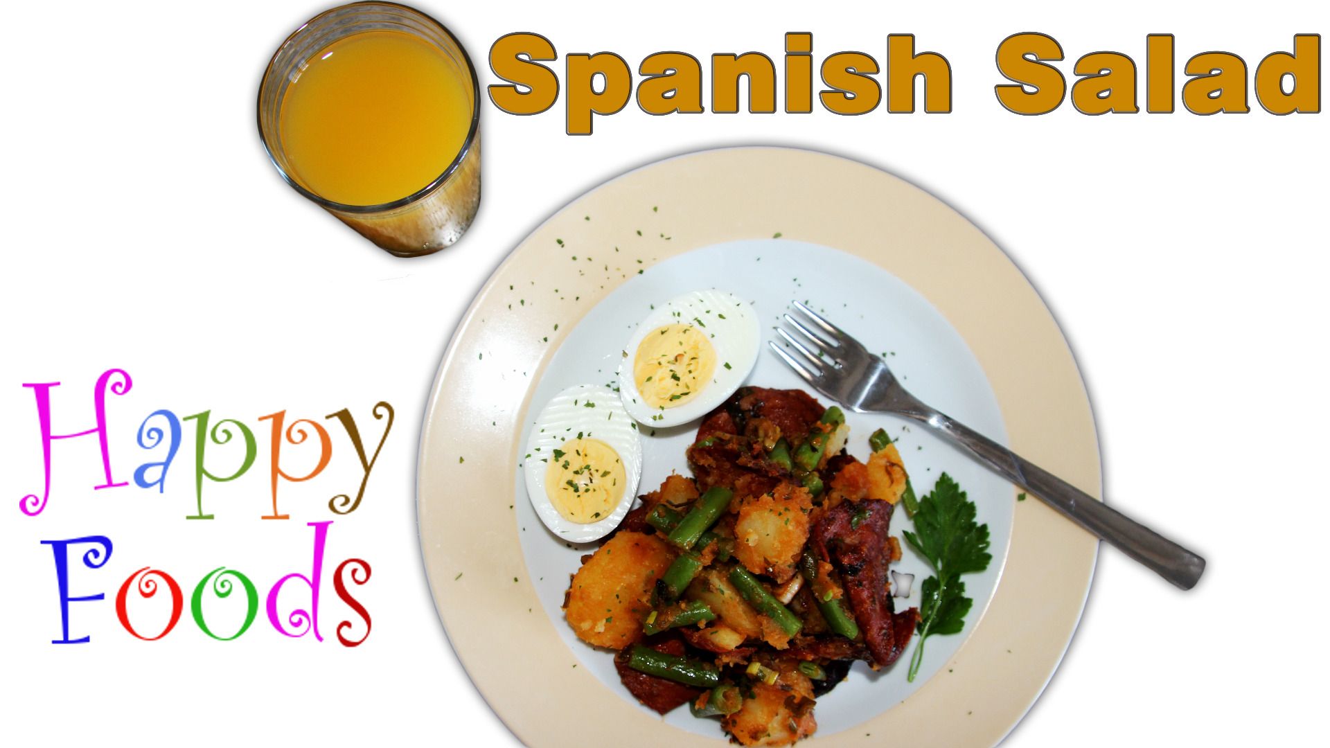Easy Spanish Chorizo, Potato, Egg, Bean Salad Recipe (with Pictures