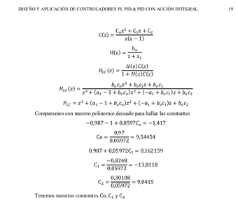 Diseño Del Controlador PID