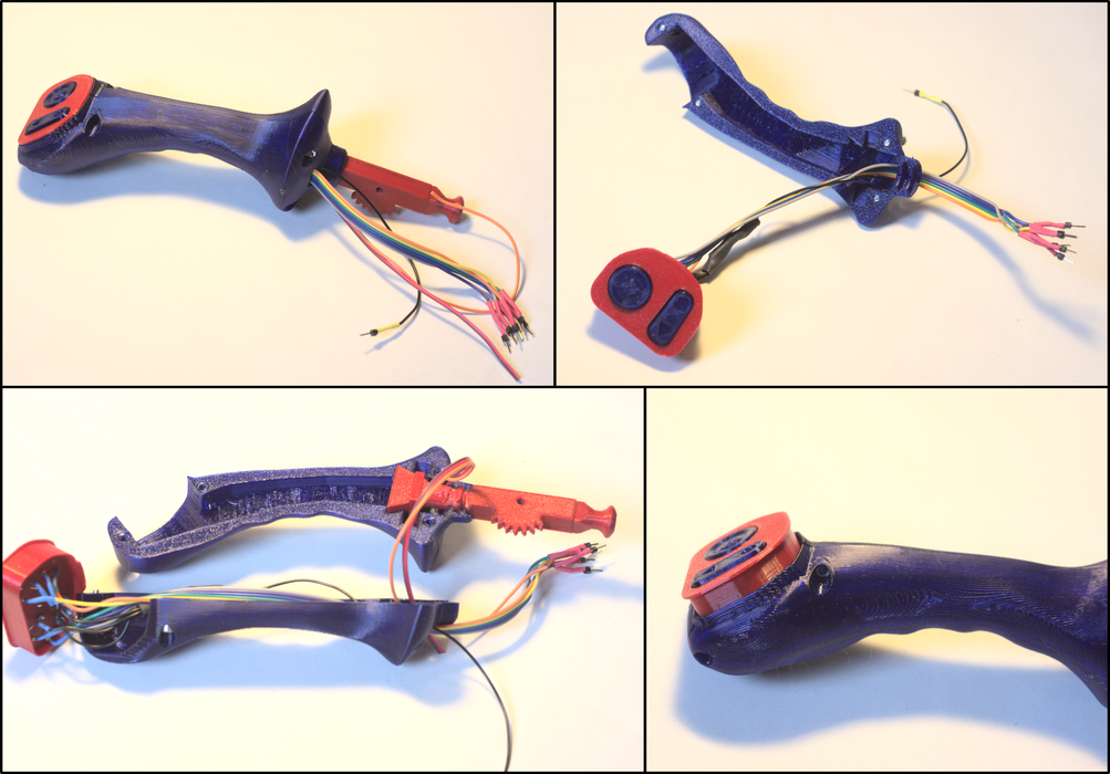 3D Printed USB Flight Controller / Joystick With Four Axes : 12 Steps ...