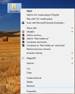 Invisible Folders Windows 7 or Windows Vista