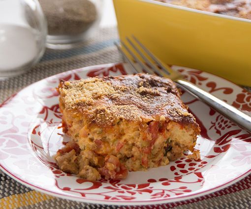 Savory Breakfast Bread Pudding