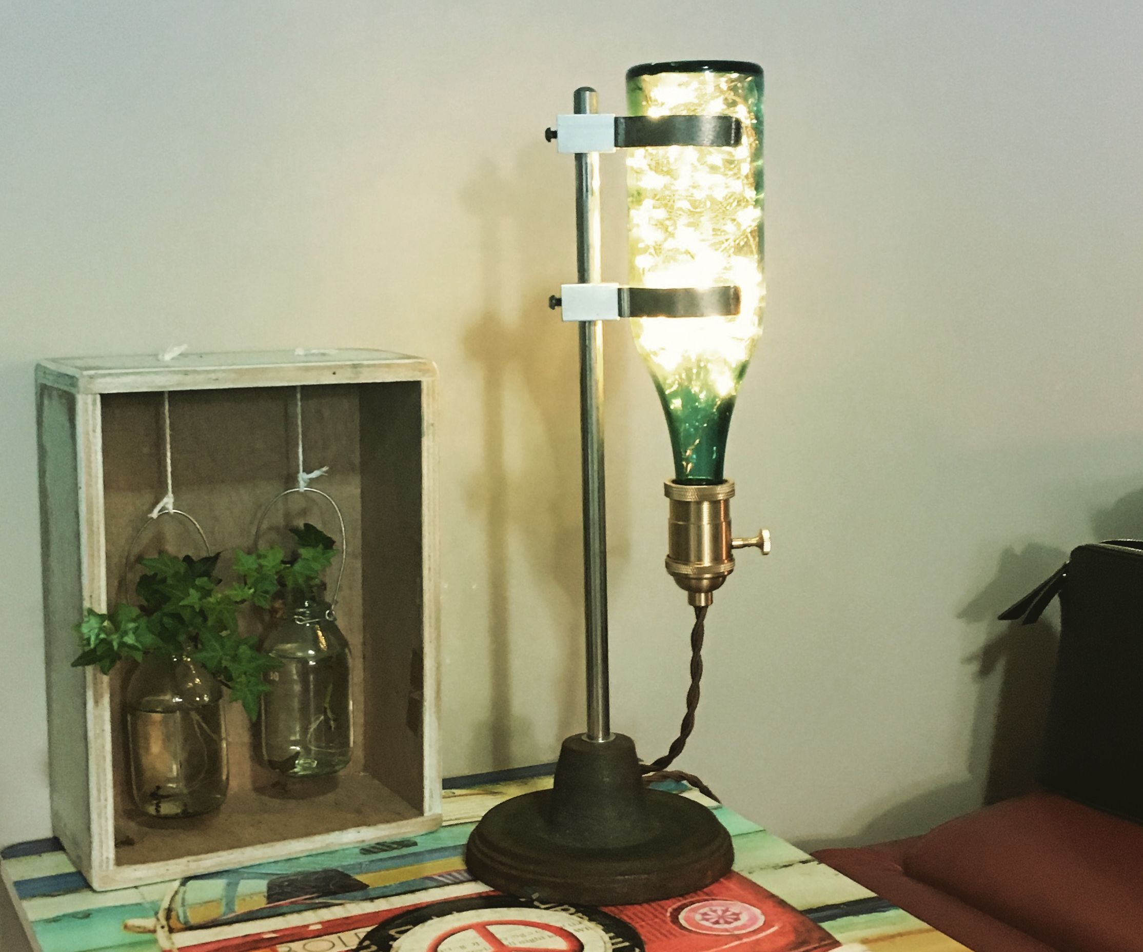 Industrial Bottle Lamp