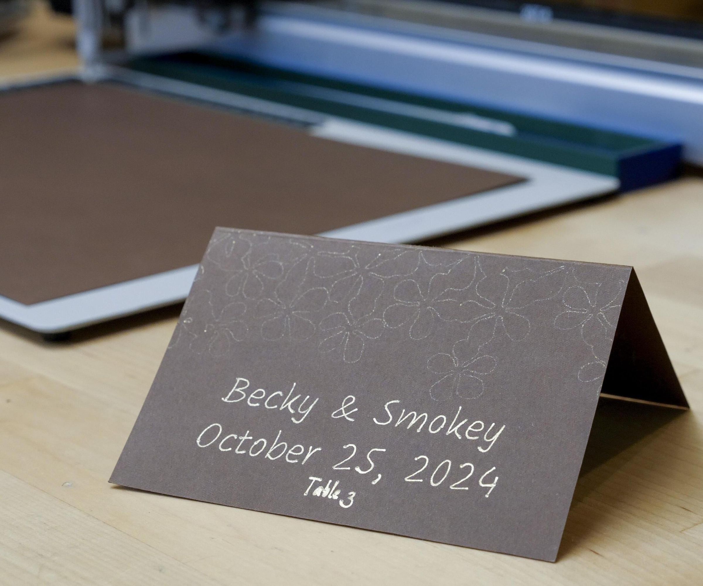 Pen Plotter Place Cards