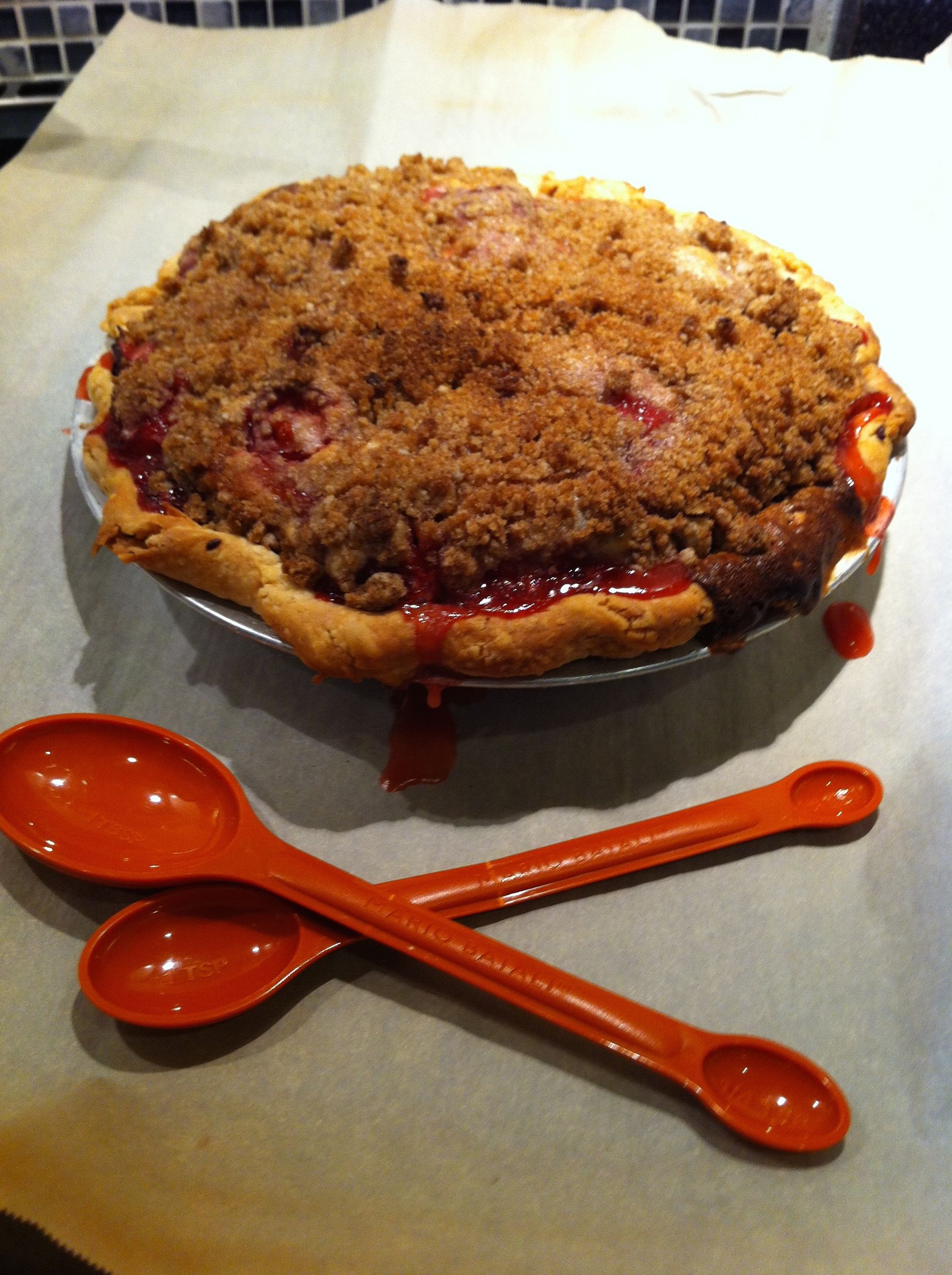 Strawberry Rhubarb Sour Cream Pie With Sophia 7 Steps (with Pictures