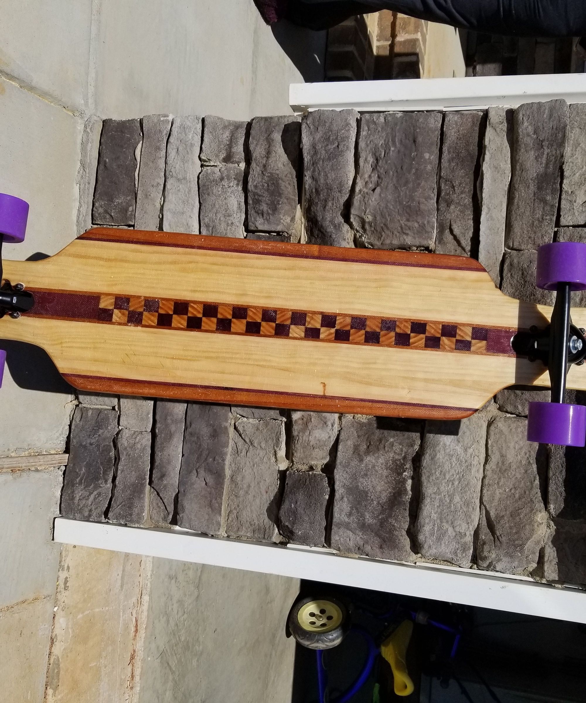 Purple Heart Wood Longboard