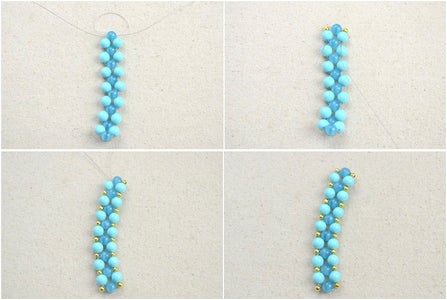 Make Beaded Pendant With Cat Eye and Turquoise