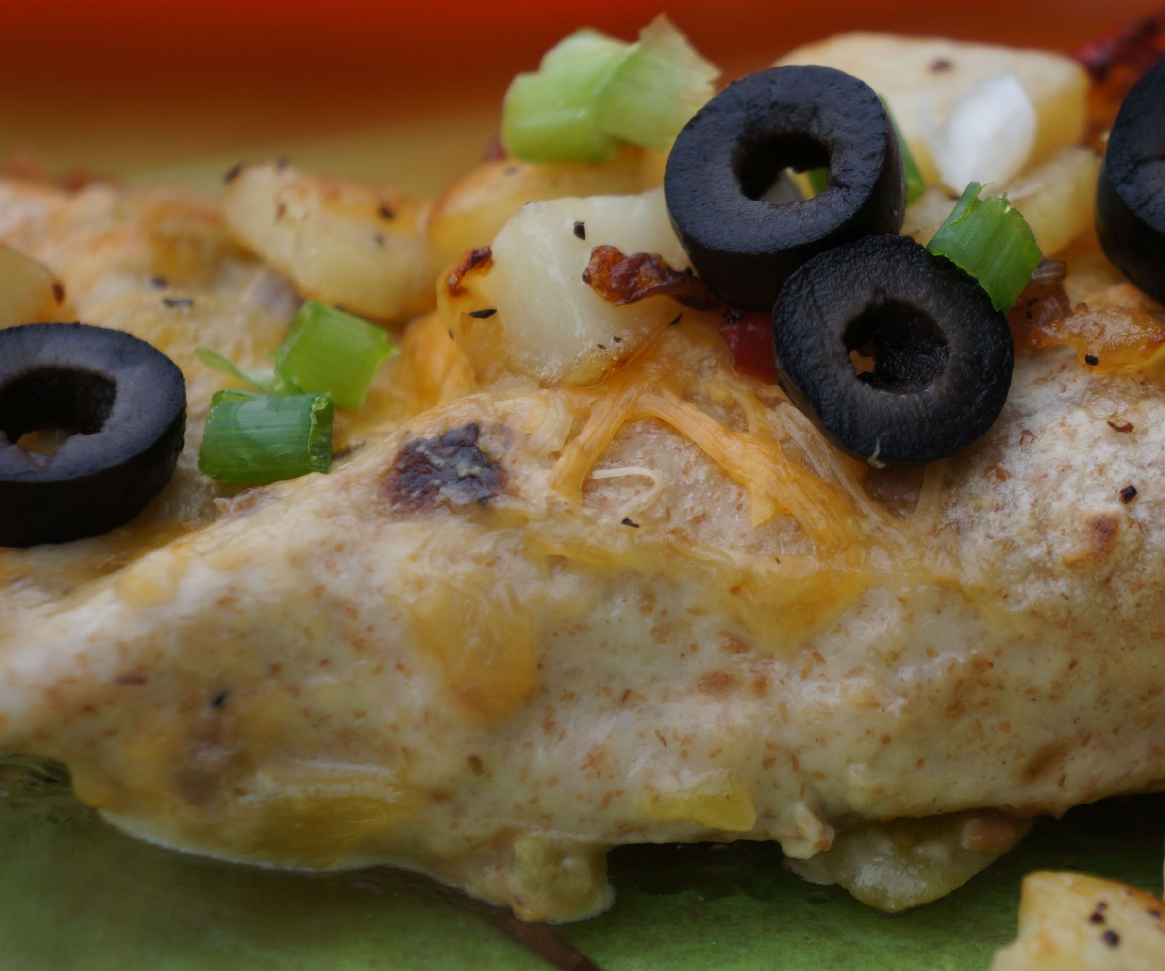 Green Chile Beef Burrito From Left Overs