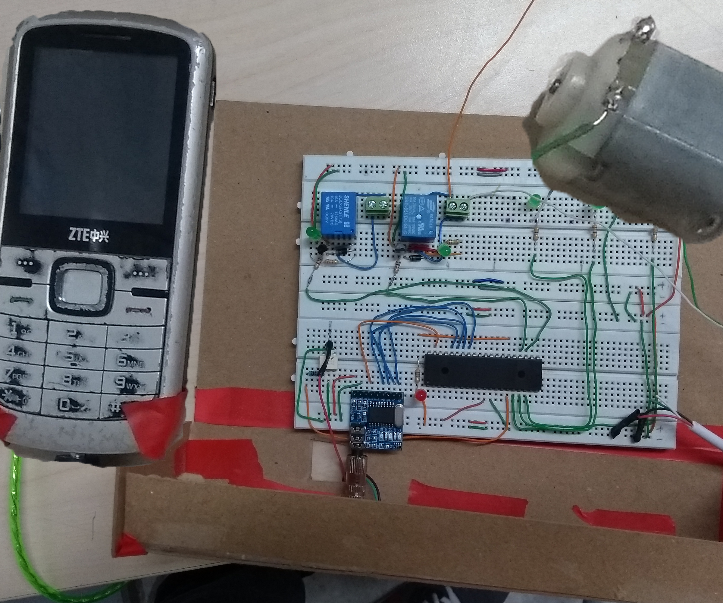 Remote Control With a Cell Phone Call Via Tone Decoder