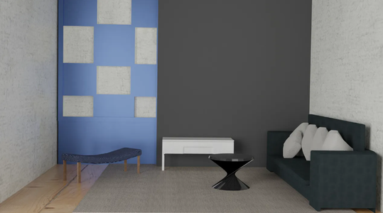 How to Create a Living Room Using Basic Shapes in 3D CAD Software (Part 2)