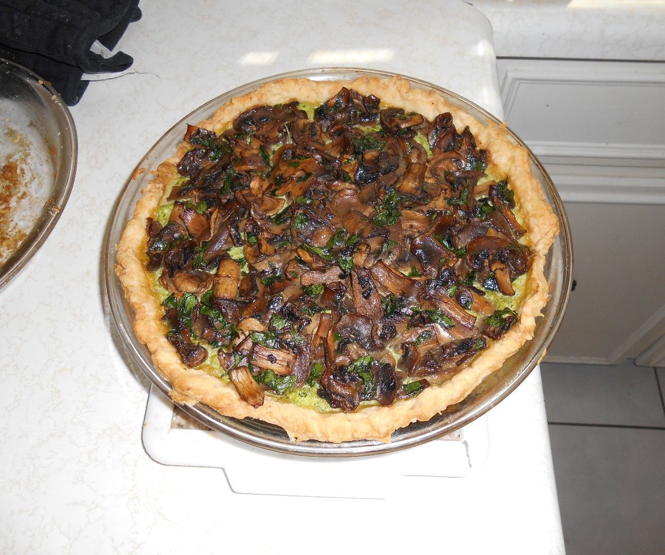 Mushroom Spinach Ricotta Pie