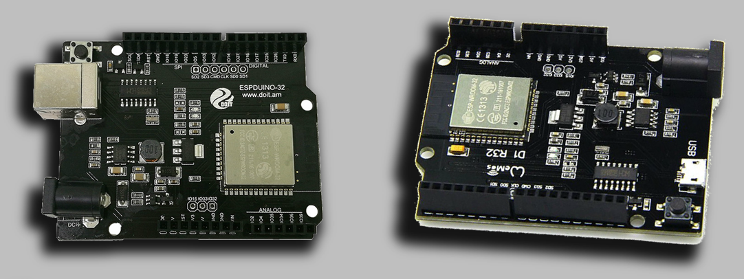 The Espduino and the Wemos D1 R32