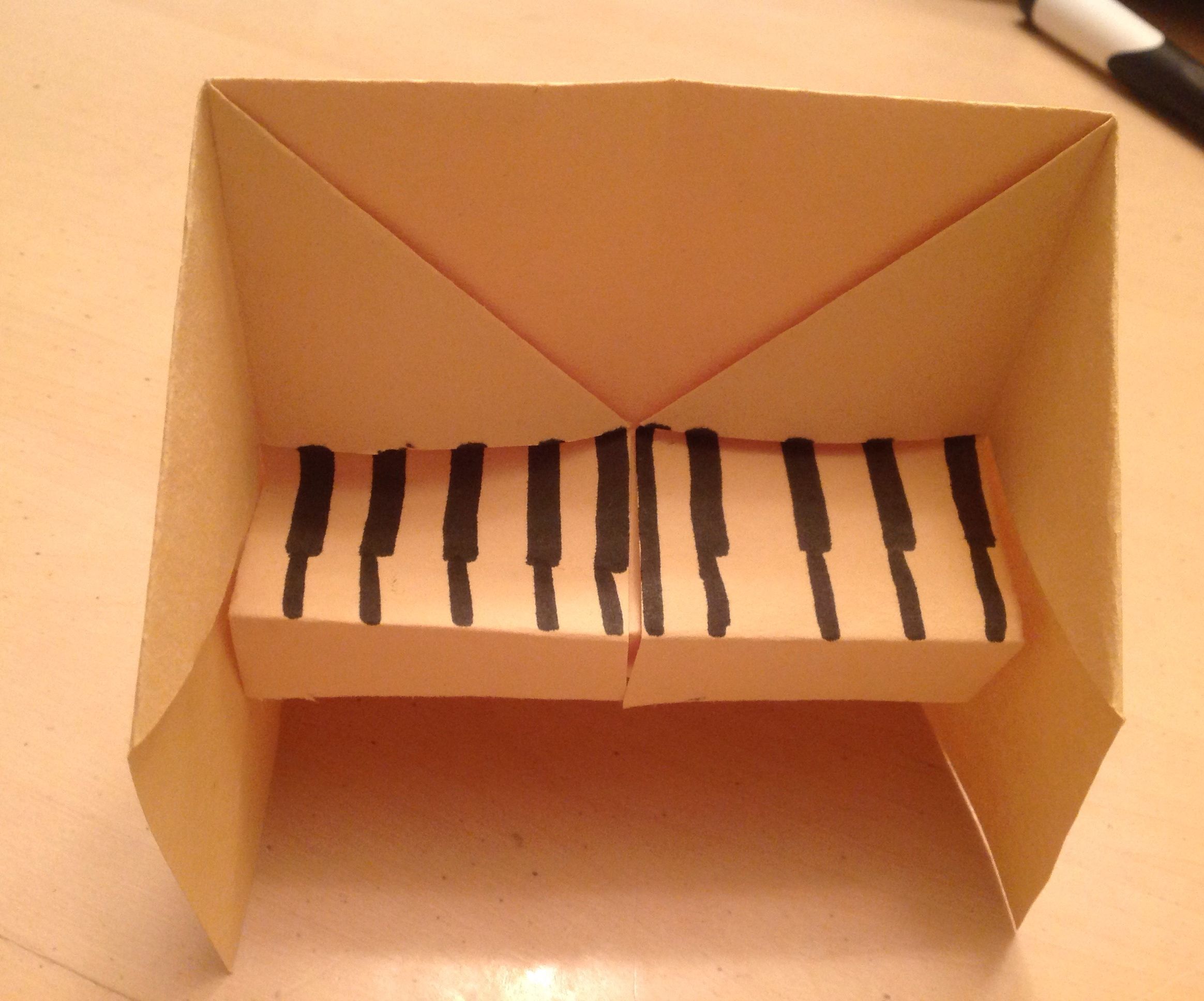 How to Make a Simple Origami Piano